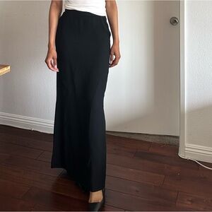Vintage Designer Loris Azzaro black maxi skirt